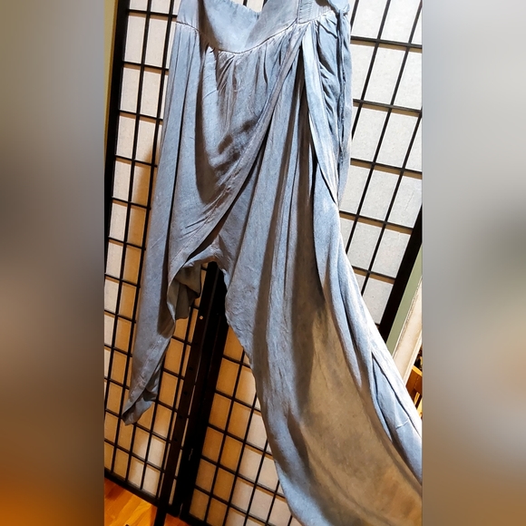 Intimately Free People Act Natural Lounge Pants Drop-Crotch Harem Vibe Blue L - Picture 6 of 14